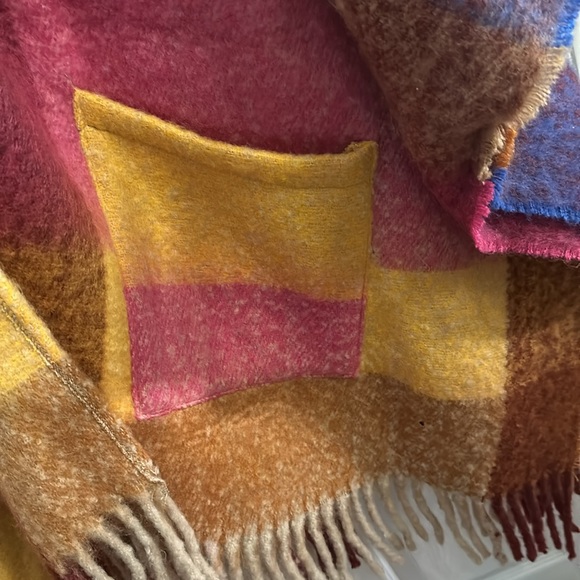 Lane Bryant Relaxed Open-Front Hooded Poncho, One Size in Buffalo Check. NWOT - Picture 9 of 16